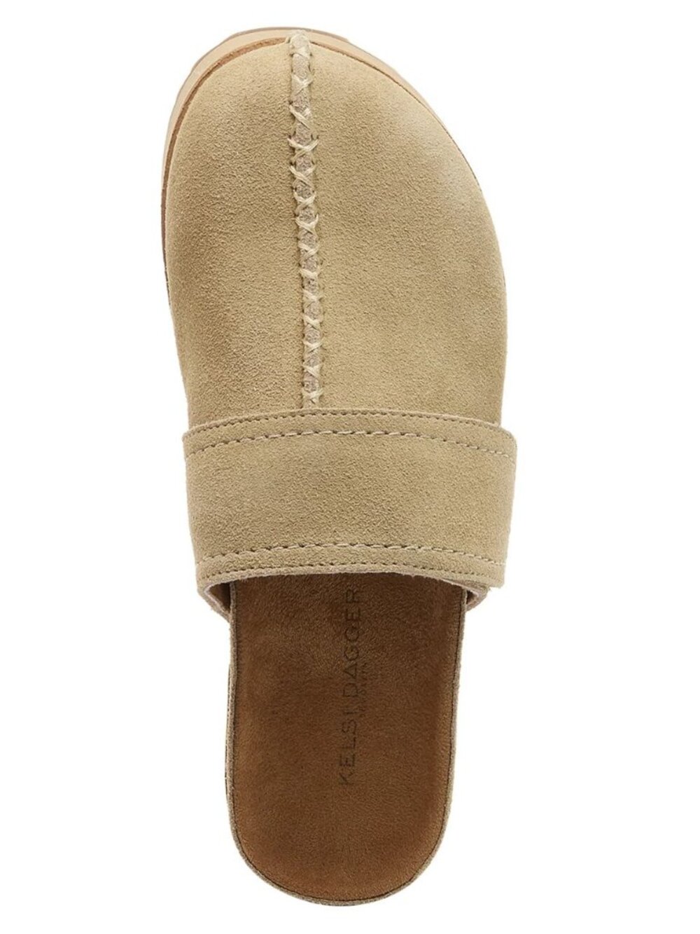 KELSI DAGGER Brooklyn Fig Suede Clog Color Natural Size 9US NWT - Picture 3 of 7